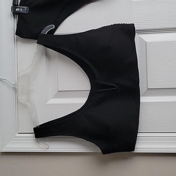 NWB SHEIN Plus Textured Bikini Set V Wired Bra Top & High Waisted 2 Piece - Picture 4 of 16